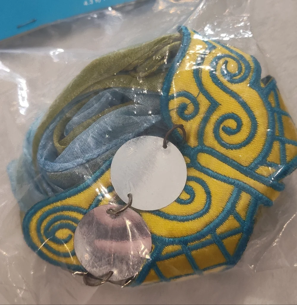 NWT & VINTAGE! Pier 1 Imports Blue and Yellow Ribbon Flyer-4.3oz